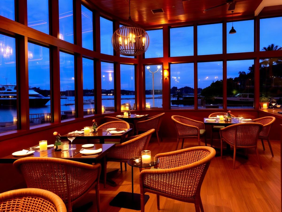 Sfeervol interieur van restaurant BREEZE